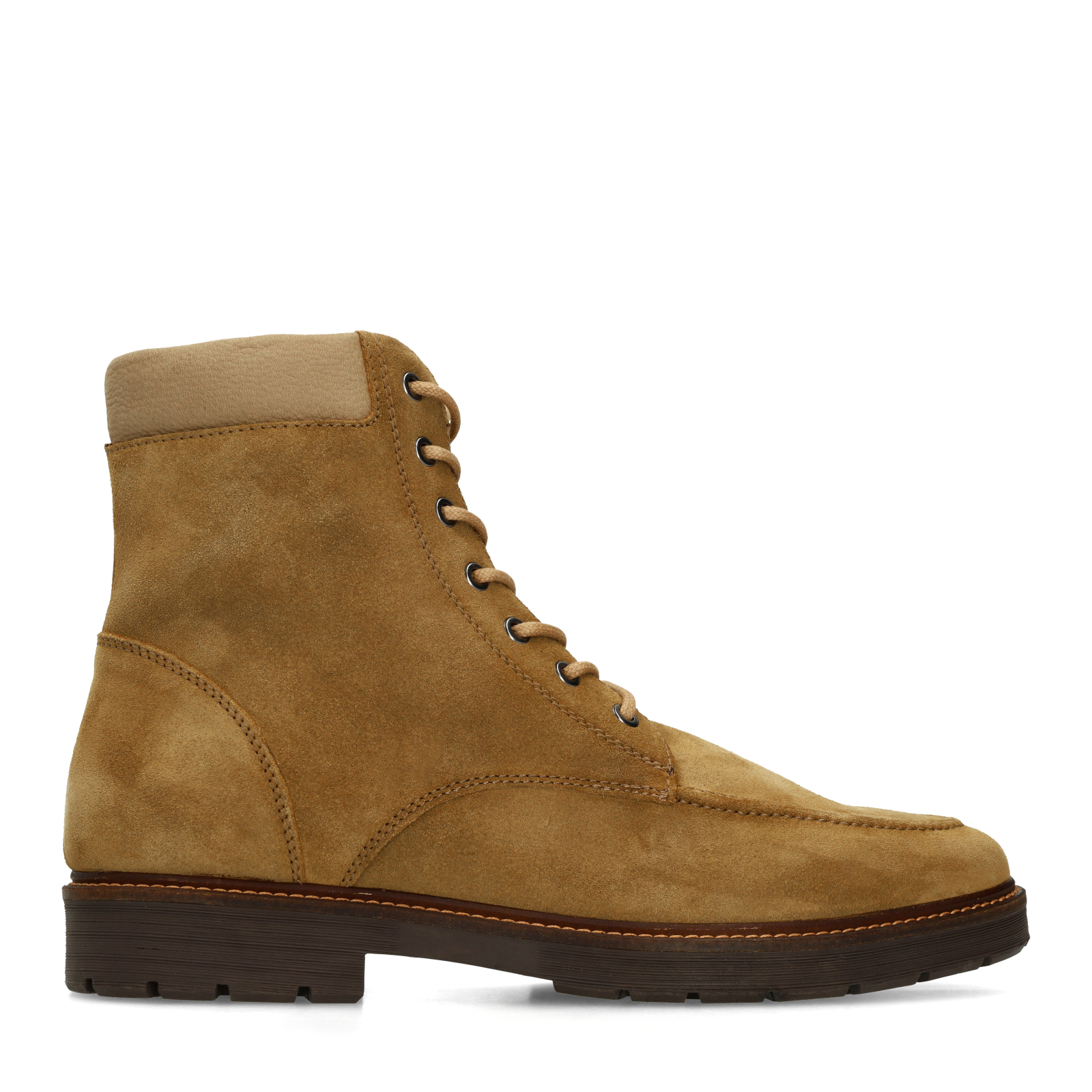 Beige suède veterboots