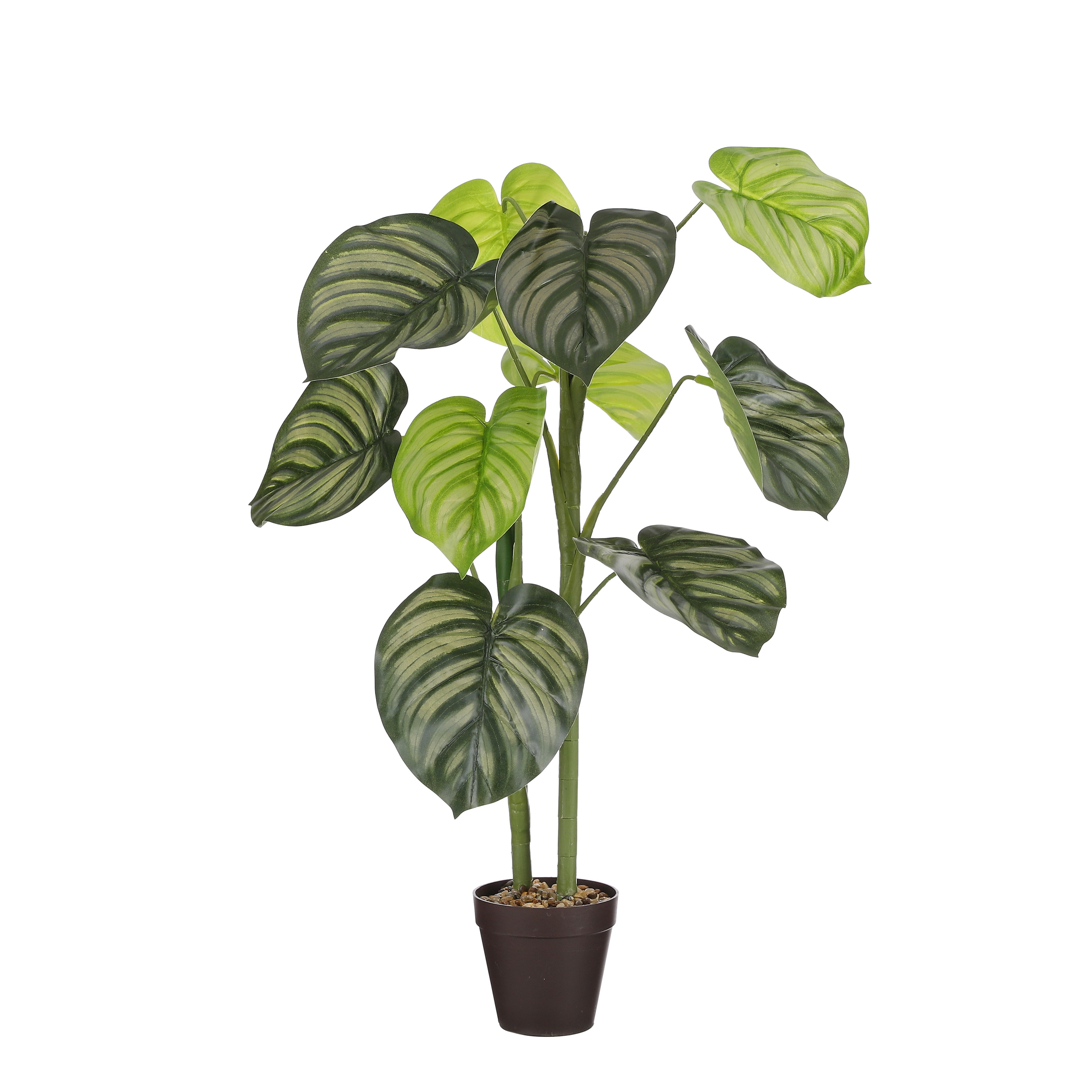 Mica decorations - caladium artificielle vert clair en pot h100