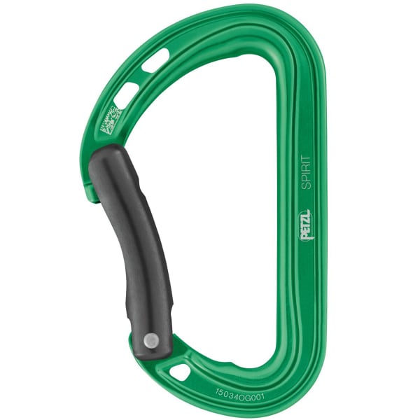 Mousqueton escalade PETZL SPIRIT BENT GATE VERT