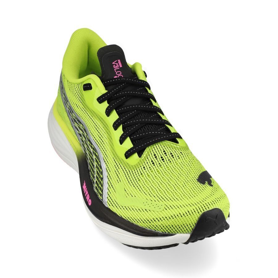 PUMA Chaussures de Running Velocity Nitro 3 - Jaune/Noir/Poison Pink Femme