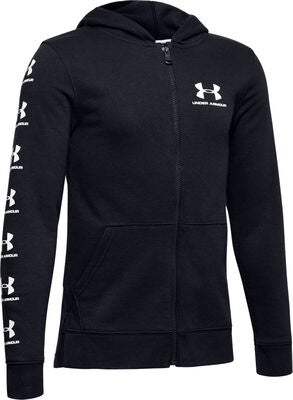 Under Armour Rival Full Zip Hoodie, Black