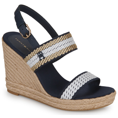 Tommy Hilfiger - GOLDEN WEBBING WEDGE - Marine