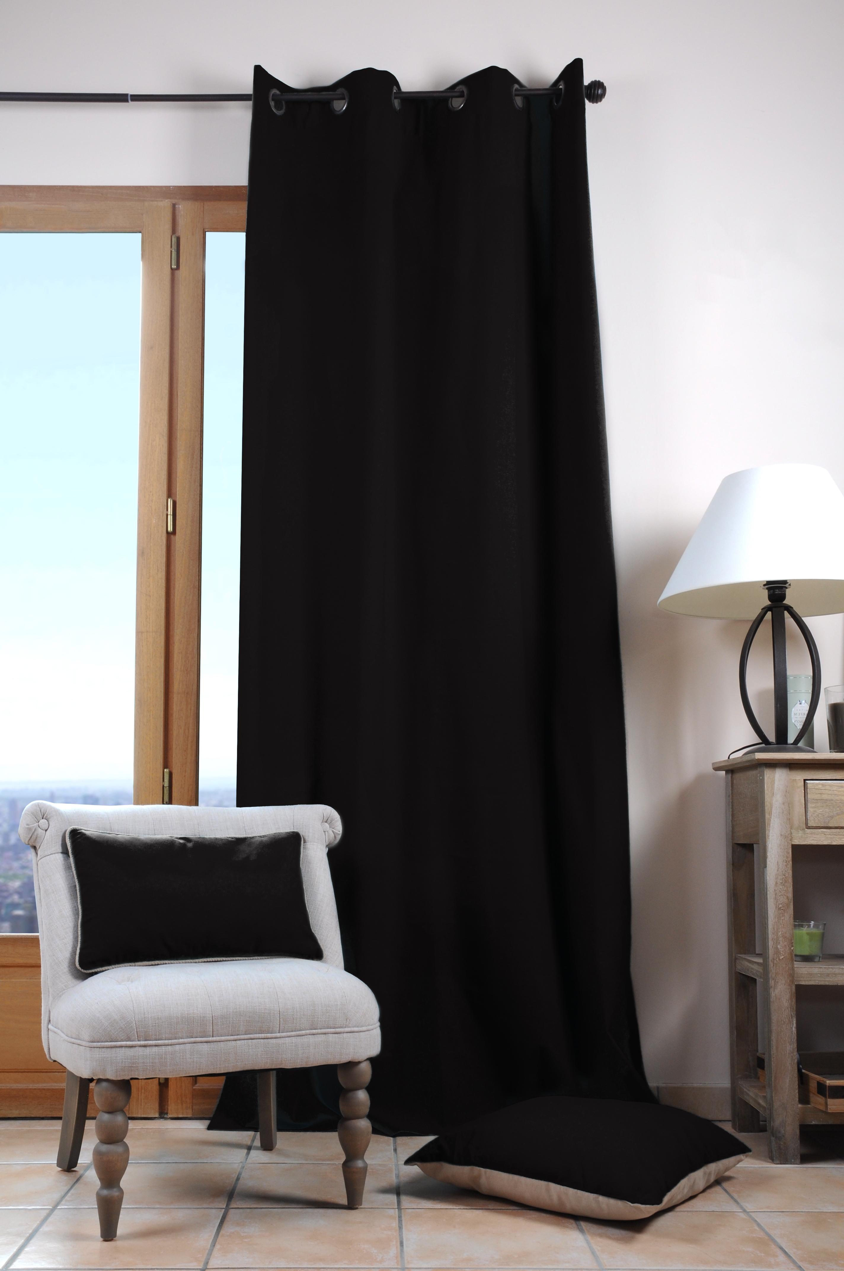 DUO UNI RIDEAU 135X240CM NOIR