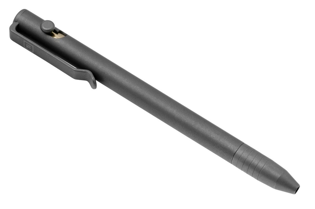 Big Idea Design Slim Bolt Action Pen SBA-SW Stonewashed Titanium, everyday carry pen