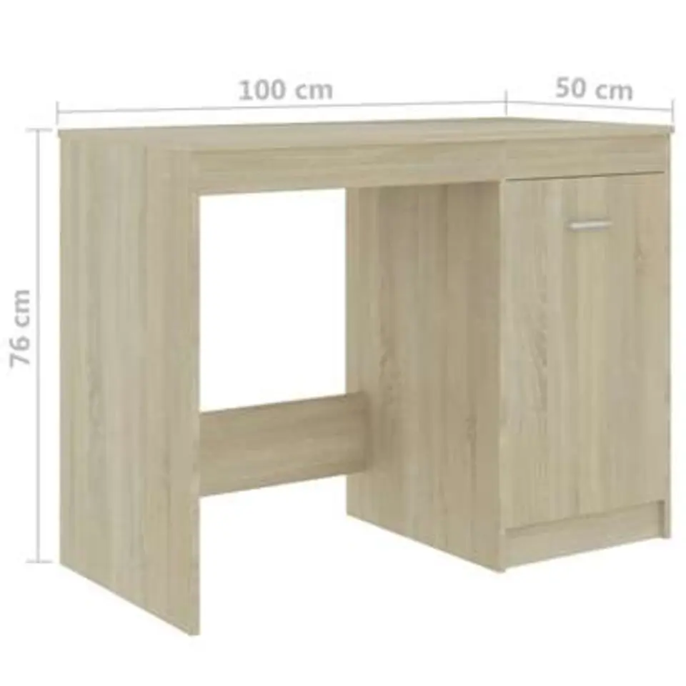 vidaXL - Bureau - Bruin - Bewerkt hout