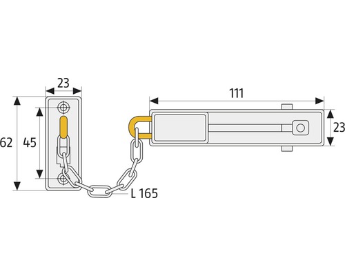 Deurketting Abus SK66 B CL/DFNLI