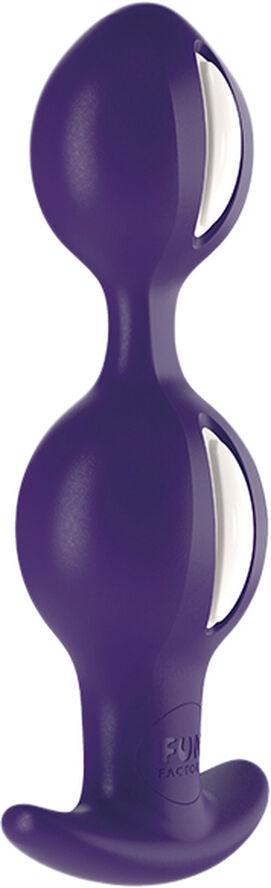 FUN-FACTORY FUN FACTORY - B BALLS DUO ANAL PLUG WITH MOTION WHITE DARK V Violet