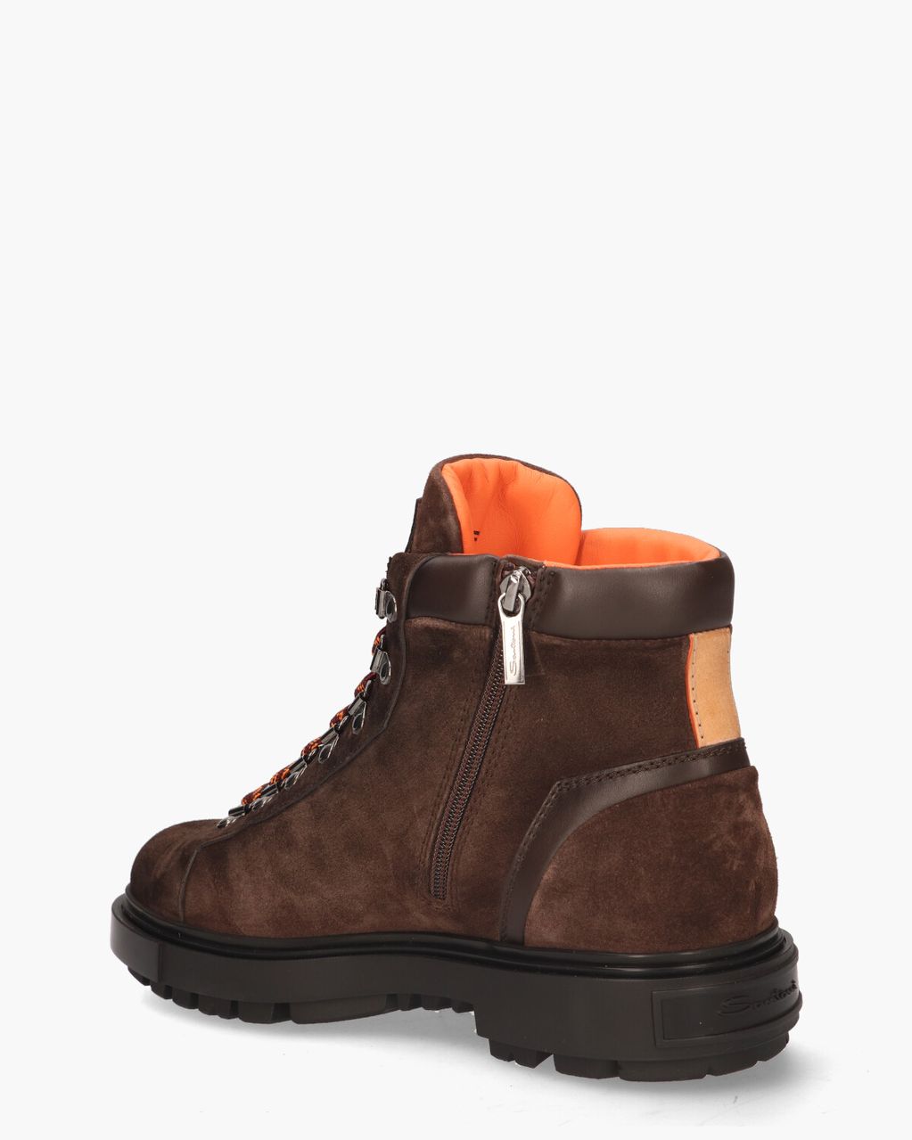 Santoni 18190 Donkerbruin Heren Veterboots