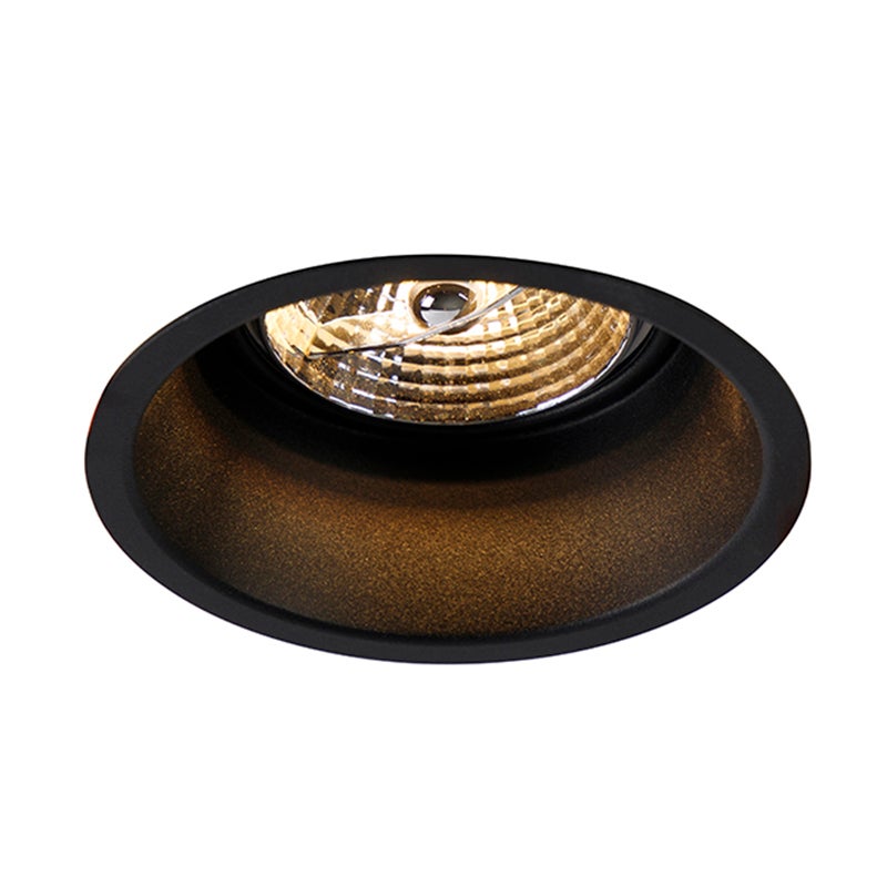 Moderne inbouwspot zwart AR70 - Abt