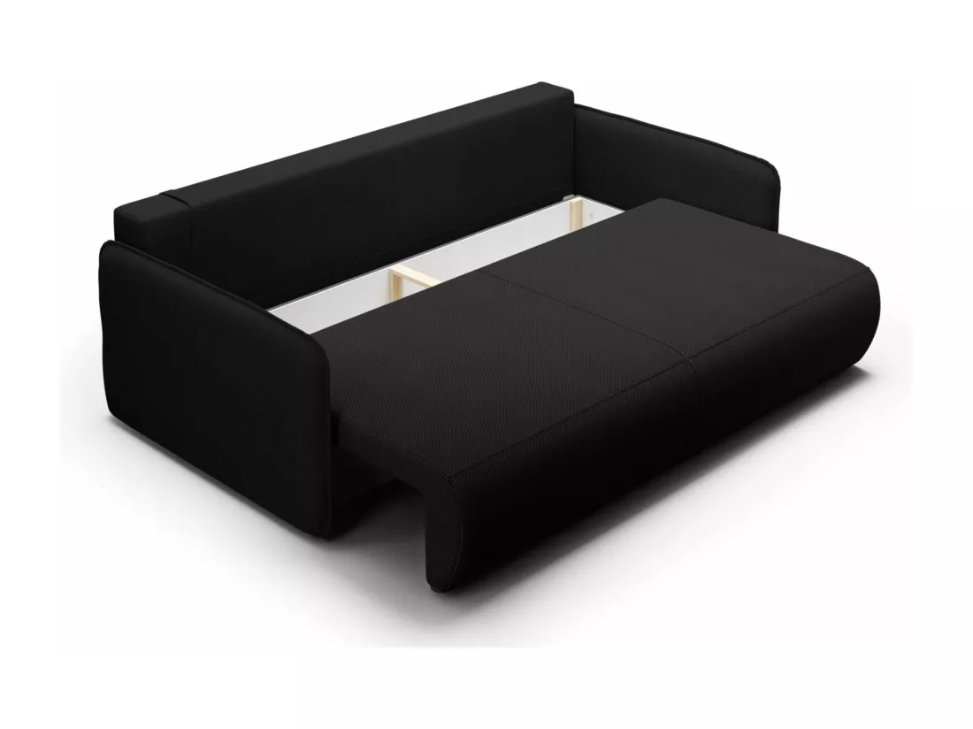 Canapé convertible 4 places FOREST Noir
