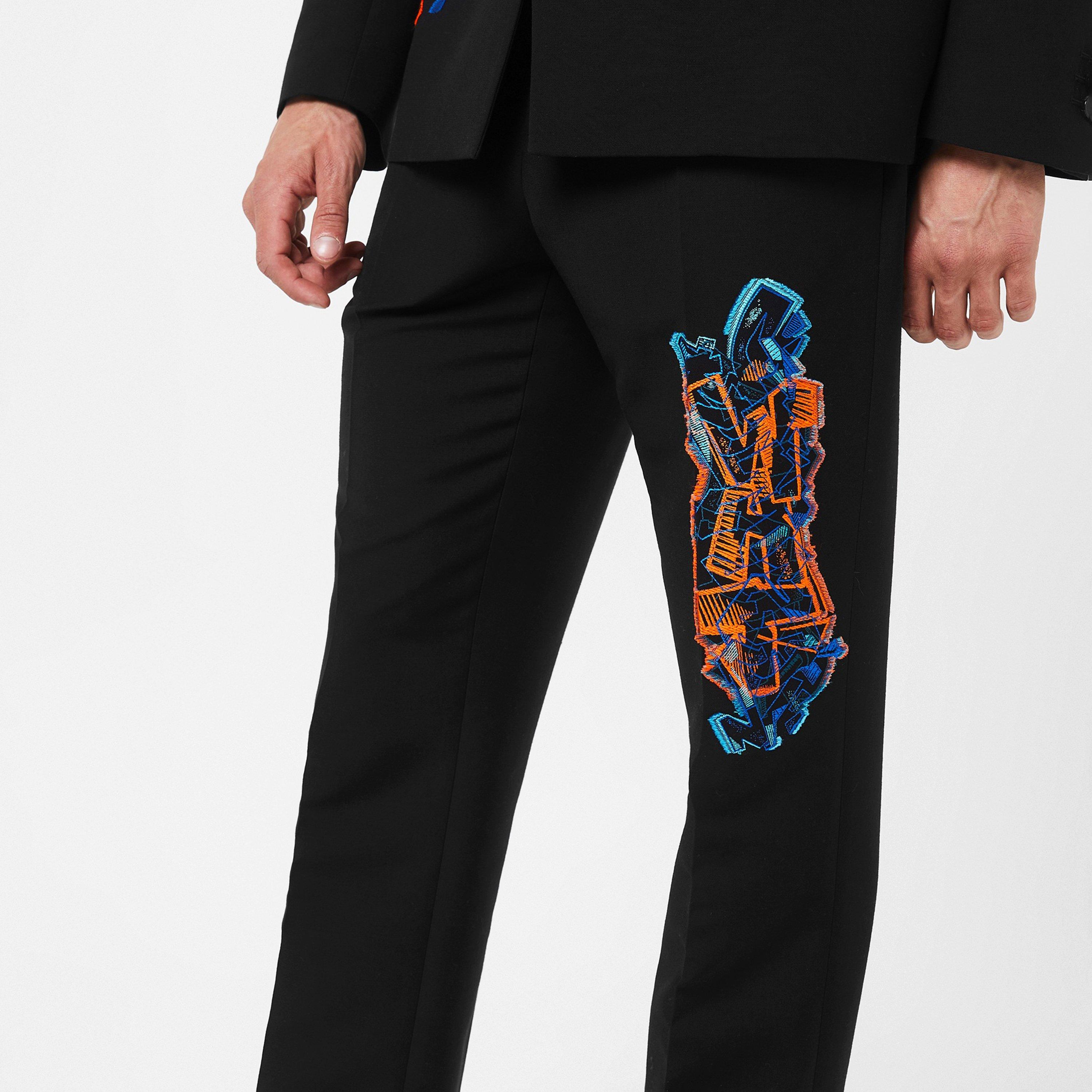 Off White Graffiti Slim Fit Trousers