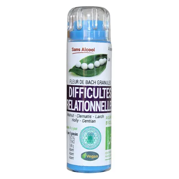 Kosmeo Bach Flower Complex 0% Álcool - Dificuldades de Relacionamento - Orgânico - 120 grânulos