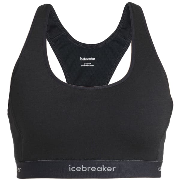 Brassière running ICEBREAKER W MERINO 125 ZONEKNIT RACERBACK BRA BLACK