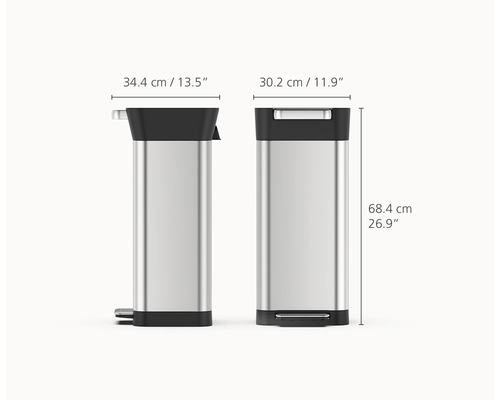 Joseph & Joseph Titan 20 20 l roestvrij staal mat geborsteld
