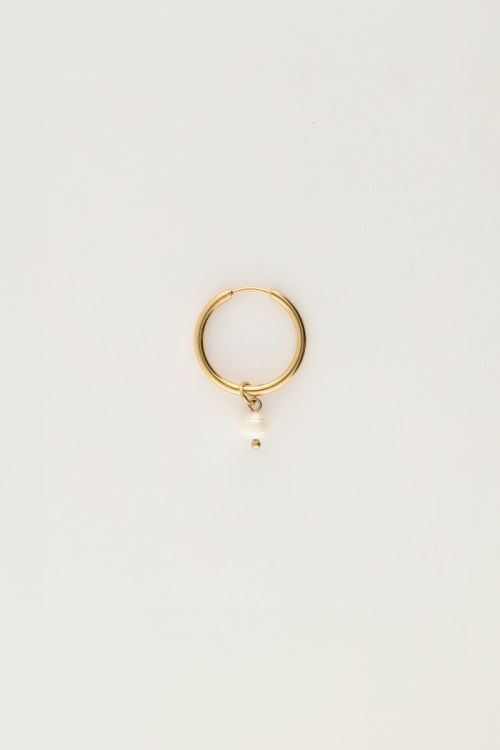 One piece oorring met parel