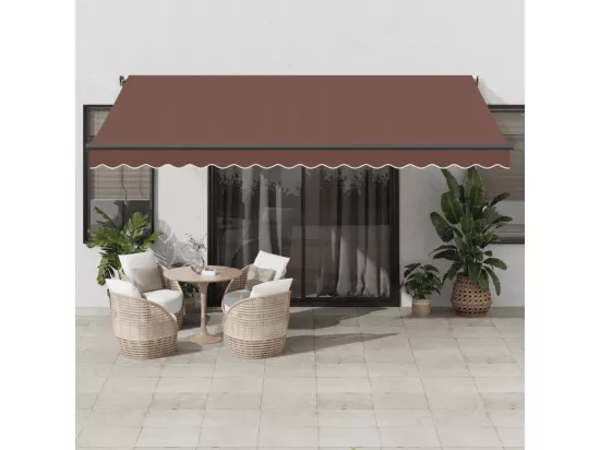 Auvent rétractable automatique marron 450x300 cm
