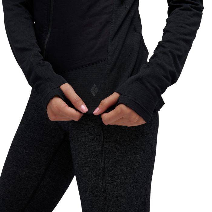 Black Diamond Dame Trøjer Coefficient LT Hybrid Hoody Sort