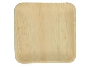 Tallerken Verive palmeblad firkantet L24xB24xH2.5cm natur,4 ps x 25 stk/krt