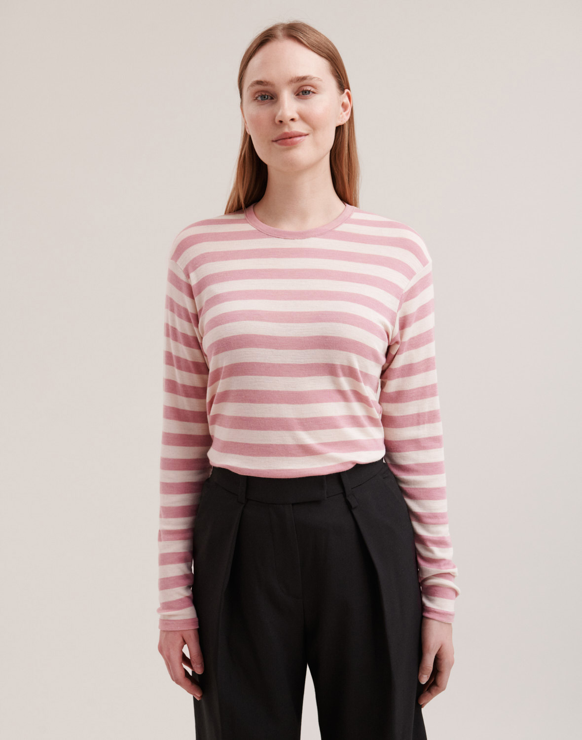 Shirt van merinowol/zijde voor dames