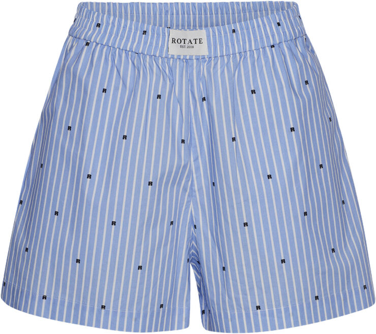 ROTATE Birger Christensen ELASTICATED SHORTS Blue logo stripe   serenity comb.