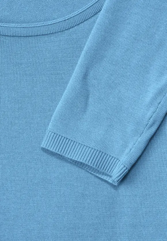 U-Boot Ausschnitt Pullover - gentle blue