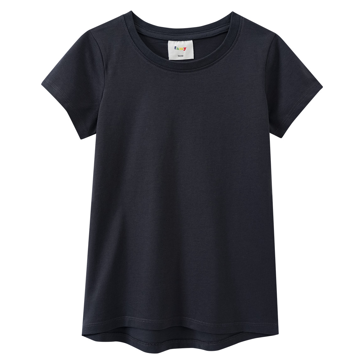 Famy 3 Mädchen T-Shirts im Basic-Look weiss / hellblau / dunkelgrau