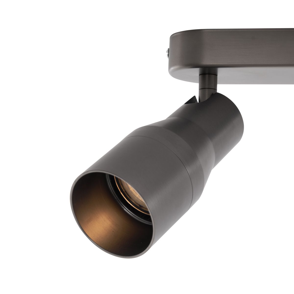 Afgeronde plafondspot gunmetal GU10 50mm 2-lichts - Stanley