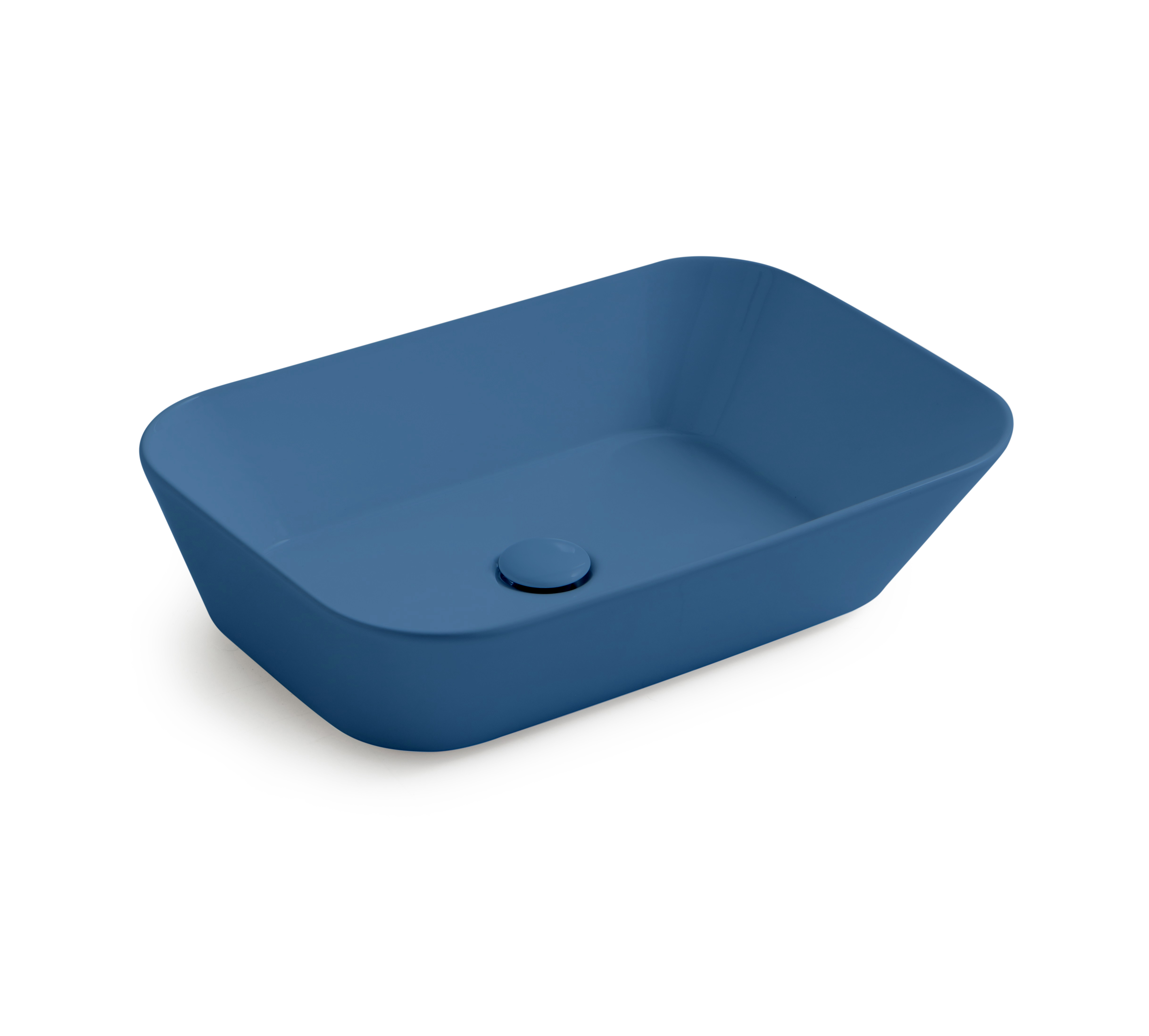 By Goof Mees rechthoekige design waskom 60x42cm mat blauw