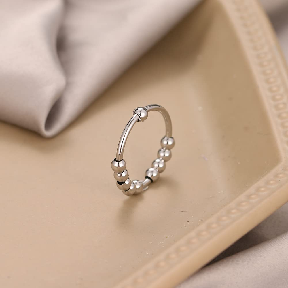 (3er Set) Anti Stress Fidget Finger Ring - Silber