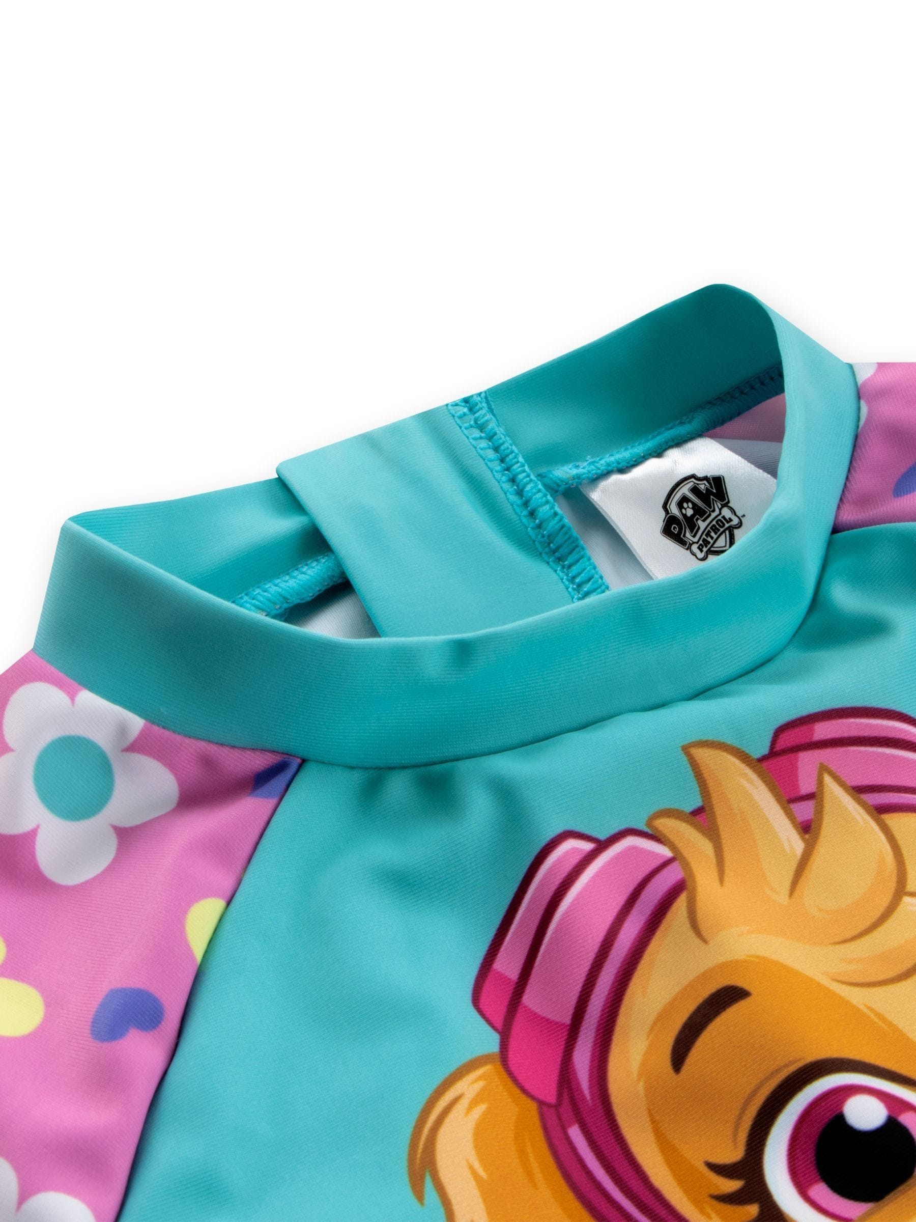 Personage PAW Patrol Skye zwempak met lange mouwen en bloemenprint