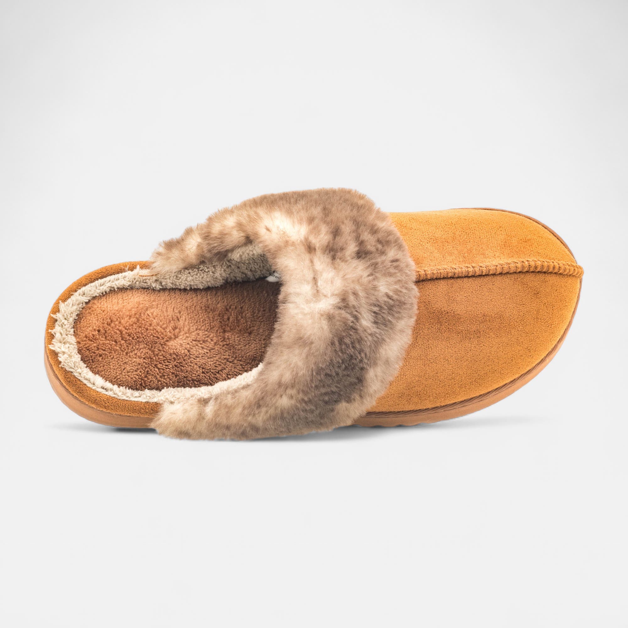 Pantoufles mules Femme cognac
