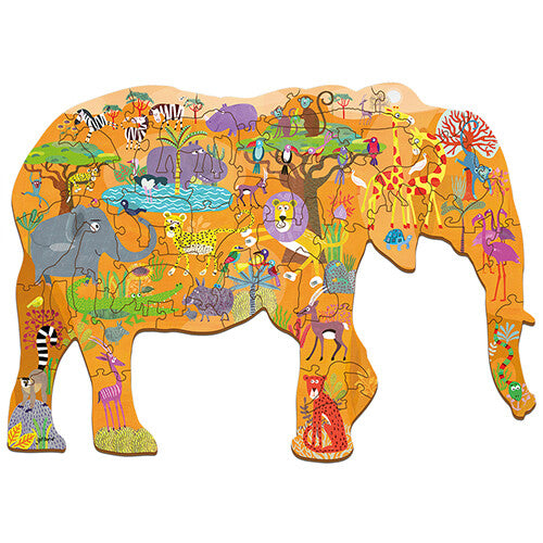 Ludattica woody puzzel savanne - 48st