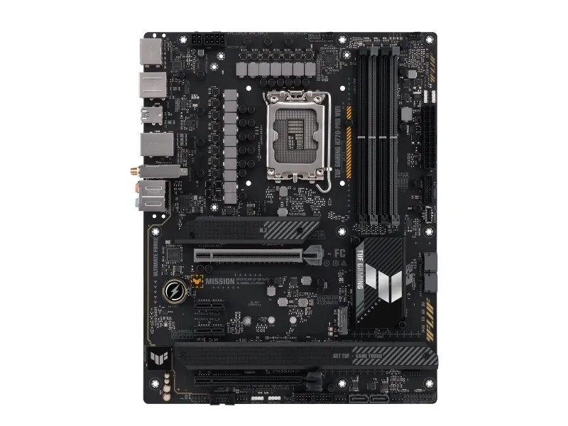 ASUS TUF GAMING H770-PRO WIFI - Bundkort - ATX - LGA1700 sokkel - H770 Chipset - USB-C 3.2 Gen 2x2, USB 3.2 Gen 2, USB 3.2 Gen 1, USB-C 3.2 Gen 1 - 2.5 Gigabit LAN, Wi-Fi 6, Bluetooth - onboard grafik (CPU påkrævet) - HD Audio (8-kanaler)
