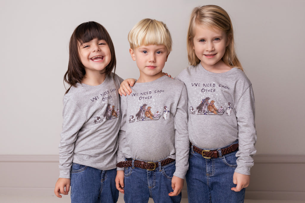 Ted LS, Bluse - Grey Melange