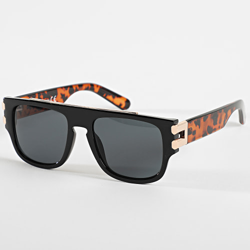 Lunettes De Soleil Doré Noir Fauve