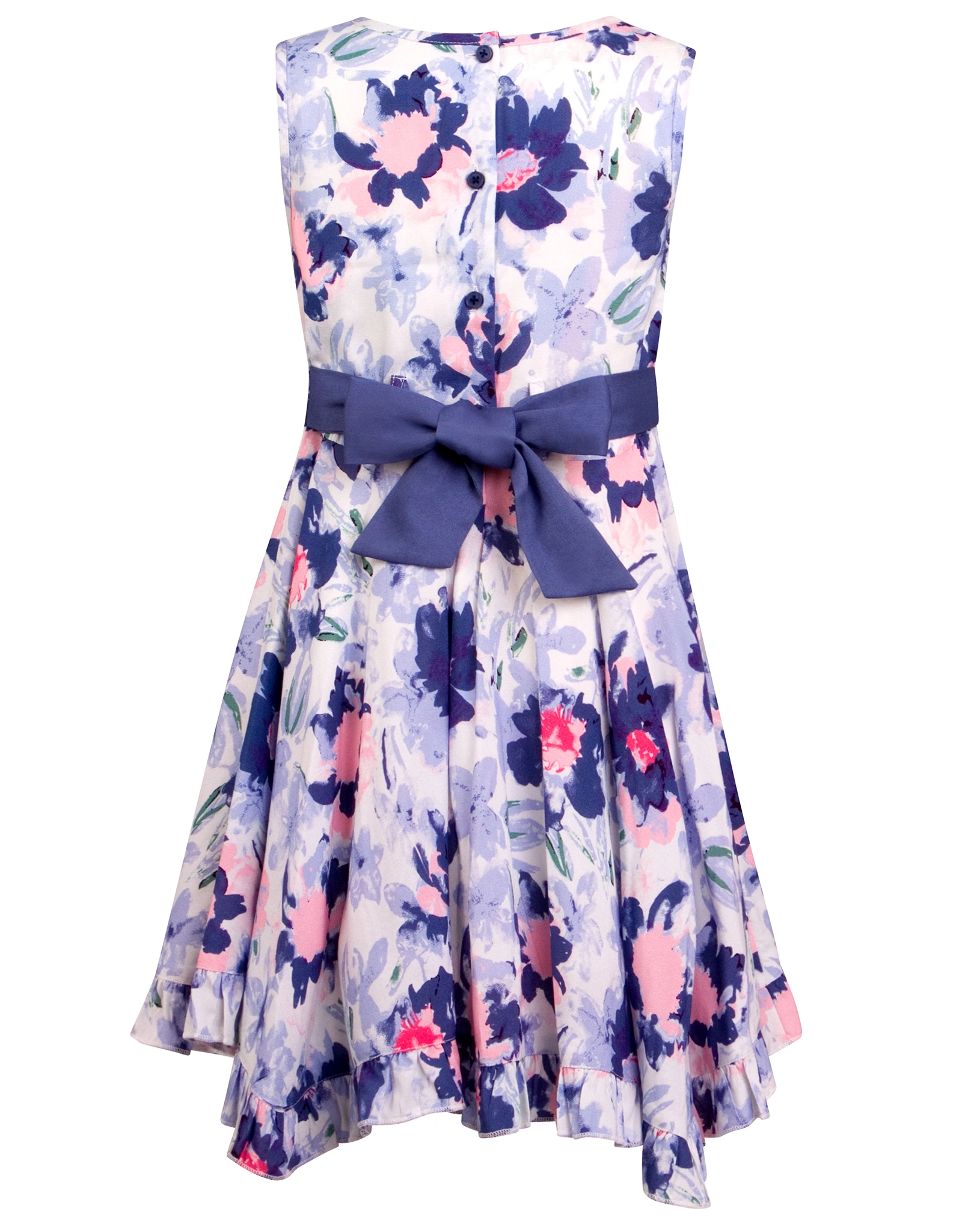 Kleid BIG FLOWERS ärmellos in jeans blue