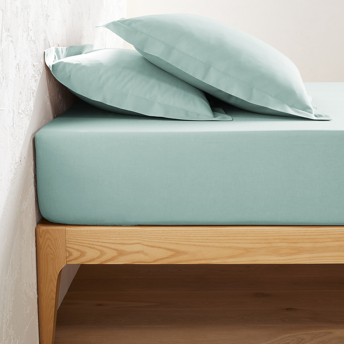 LA REDOUTE INTERIEURS<br>Lençol de baixo liso em tecido tergal, bainha de 25 cm, Scenario