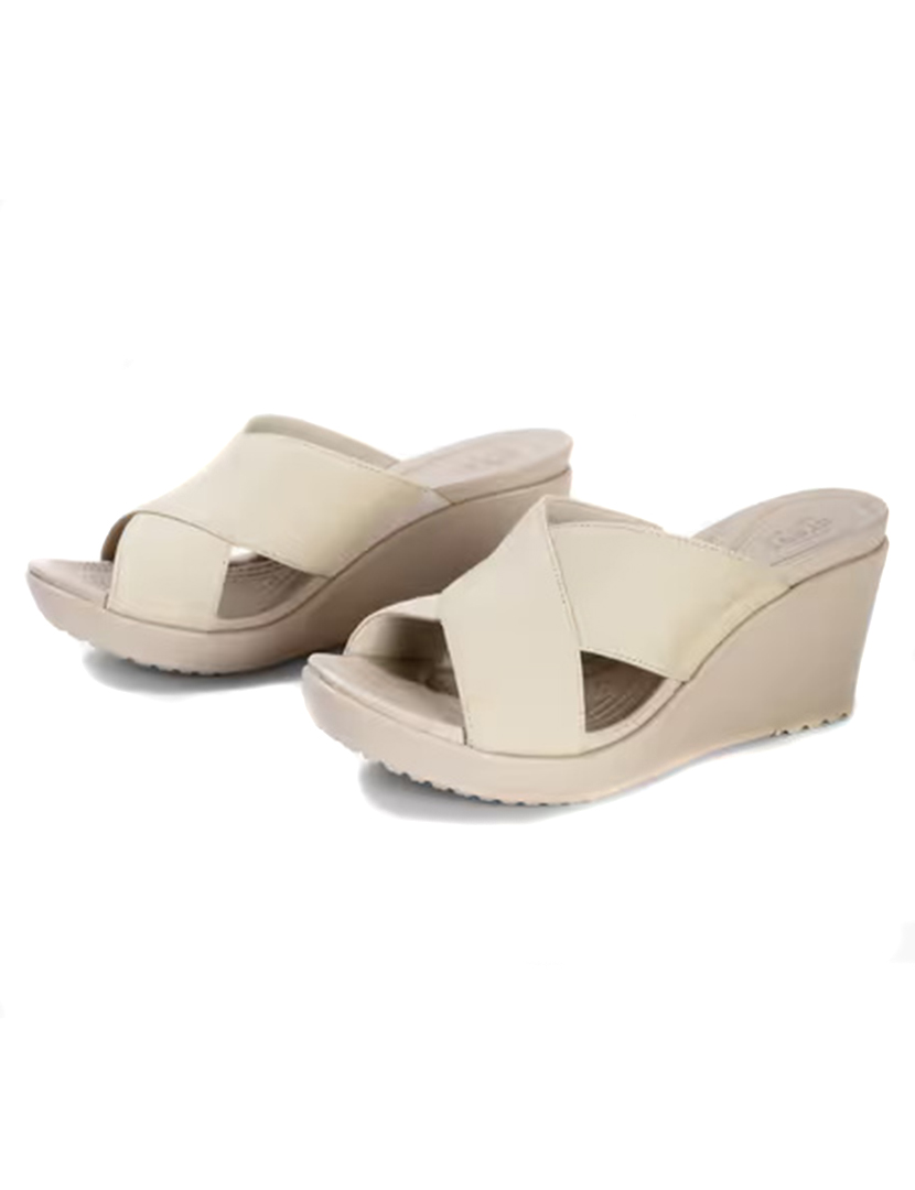Crocs Leigh II Xstrap Wedge W Beige