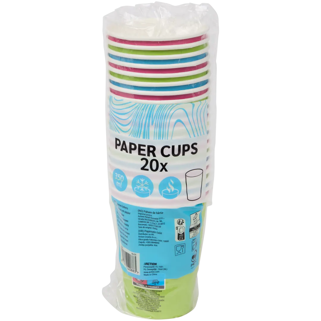 Papieren bekers 20 stuks