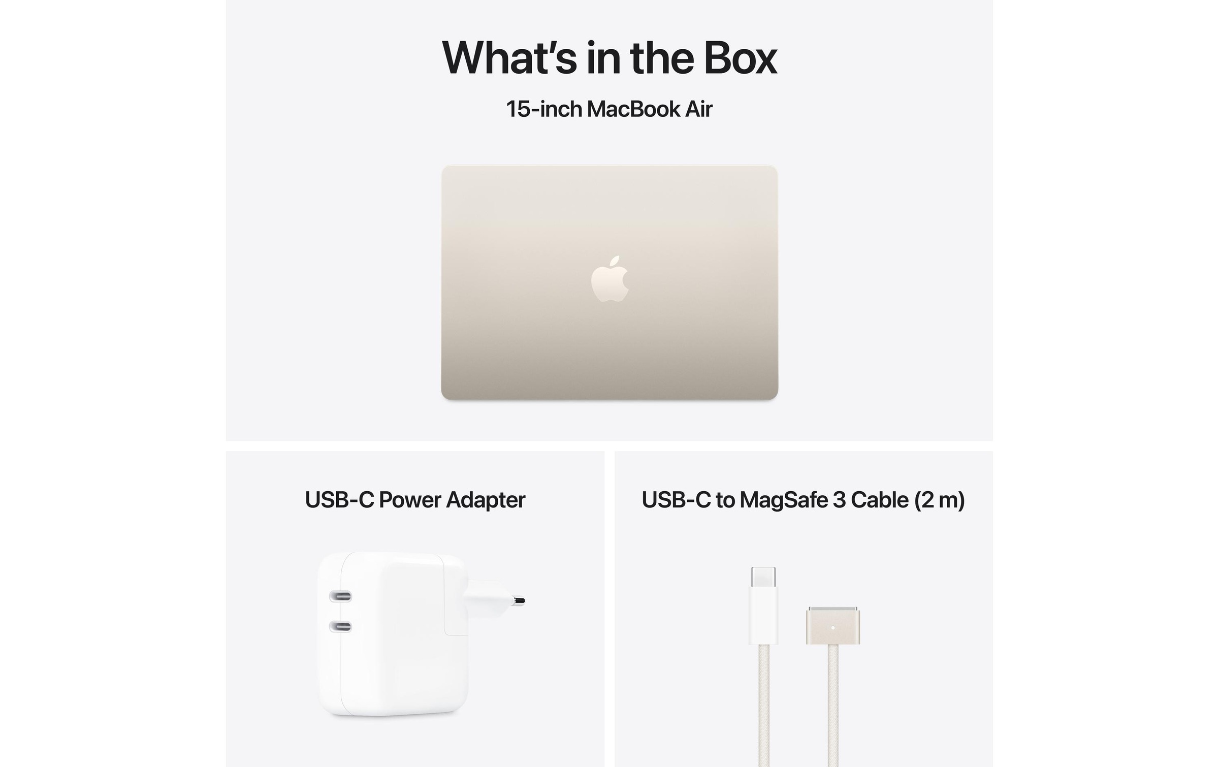 Apple Notebook »Air 15 2025 M4 10C GPU / 16 GB / 512 GB Starlight«