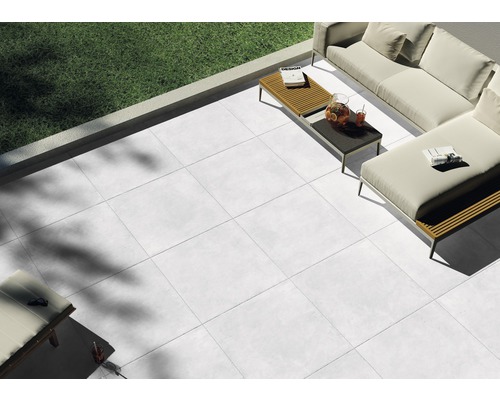 FLAIRSTONE porseleinen terrastegel Ice Cube gerectificeerde rand 90 x 90 x 2 cm