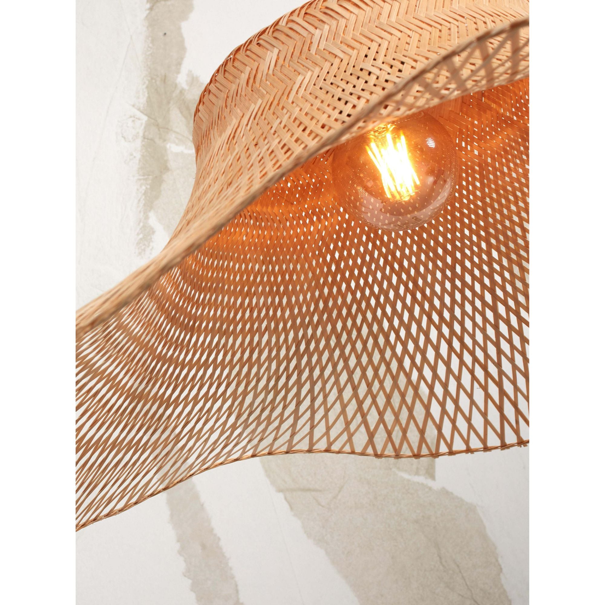 GOOD&MOJO Plafonniere Ibiza - Bamboe - 65x65x20cm