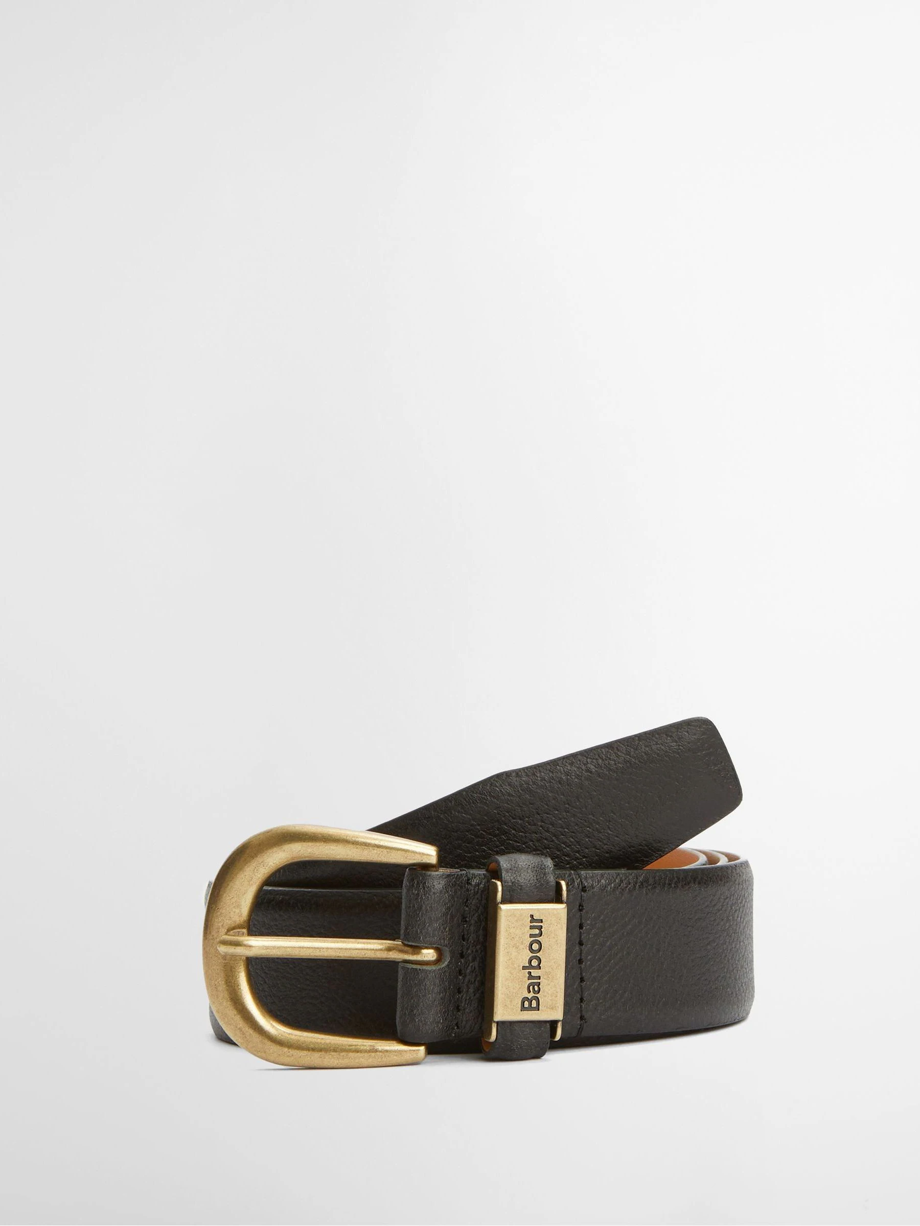 Zwart - Barbour® Clyde leren riem