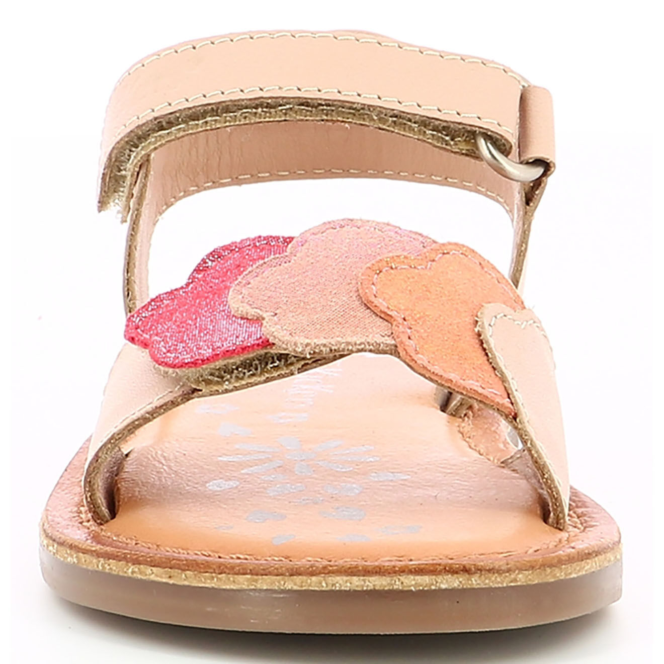 Kickers Sandales en Cuir Dyastar rose clair métallisé