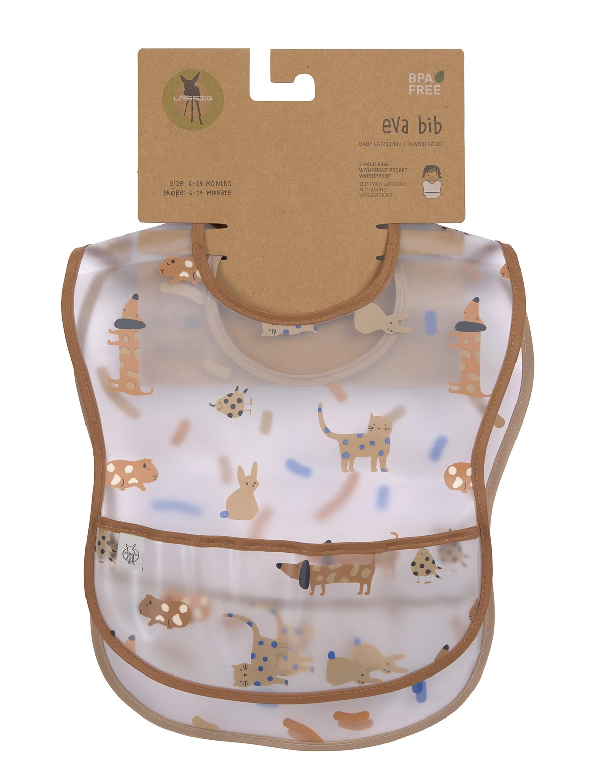 Lätzchen LITTLE MATEYS - EASY CLEAN mit Auffangschale 2er Set in royal blue