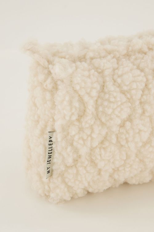 Beige teddy toilettas set