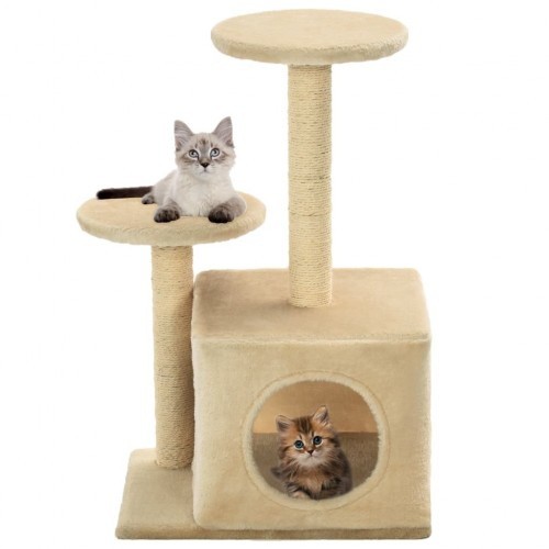 Arranhador para Gatos VidaXL com Haste de Sisal, Bege