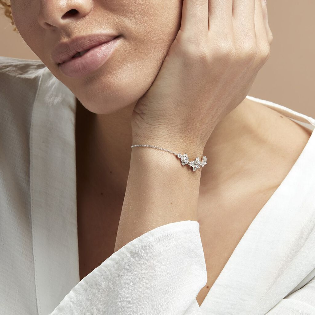 Bracelet Edyta Argent Blanc Oxyde De Zirconium