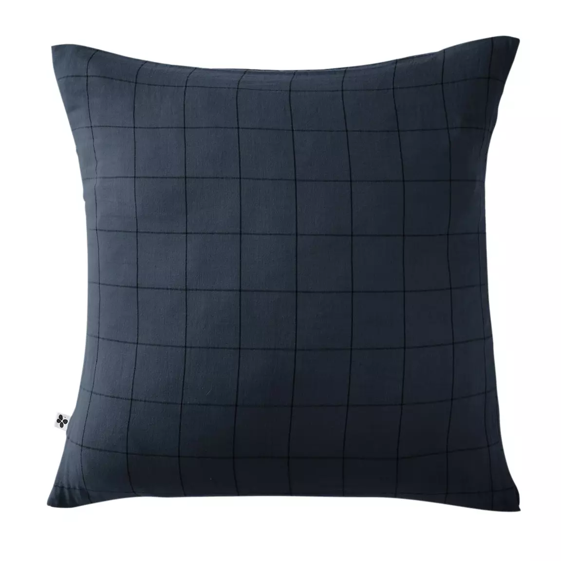 Taie d'oreiller carrée gaze de coton (60 x 60 cm) Gaïa Match Bleu nuit
