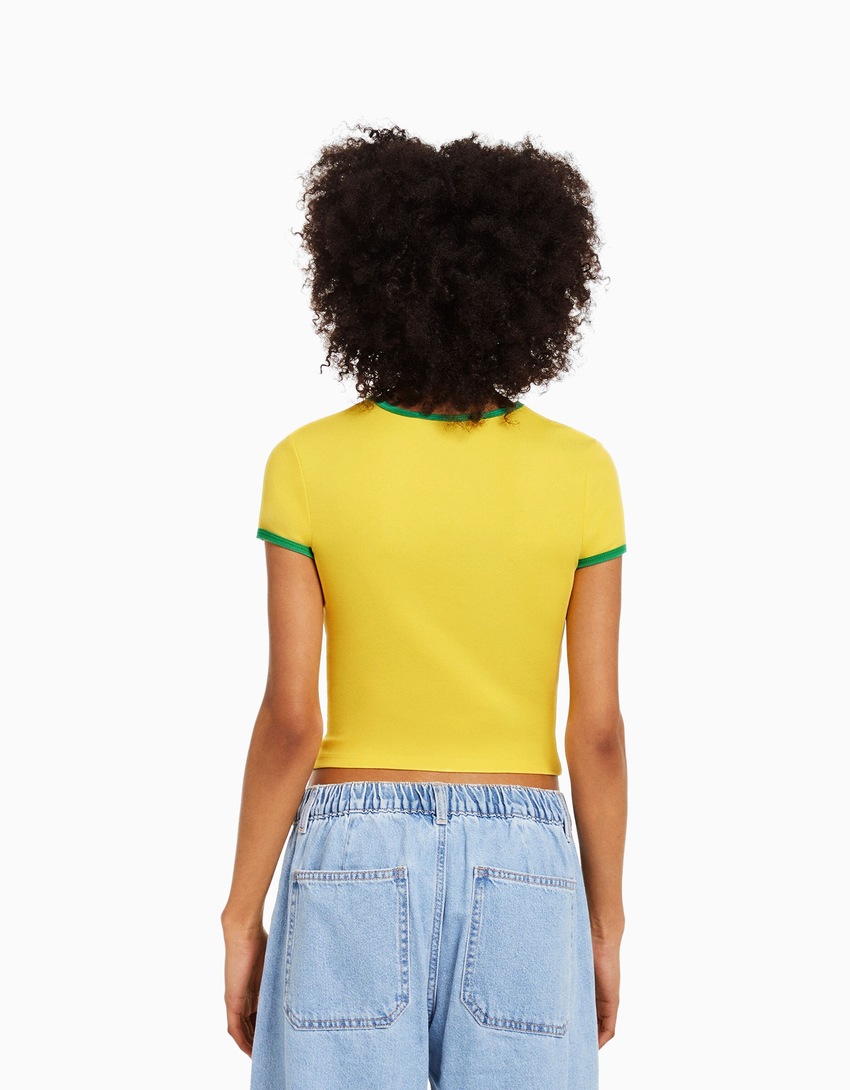 Camiseta de manga curta com estampa